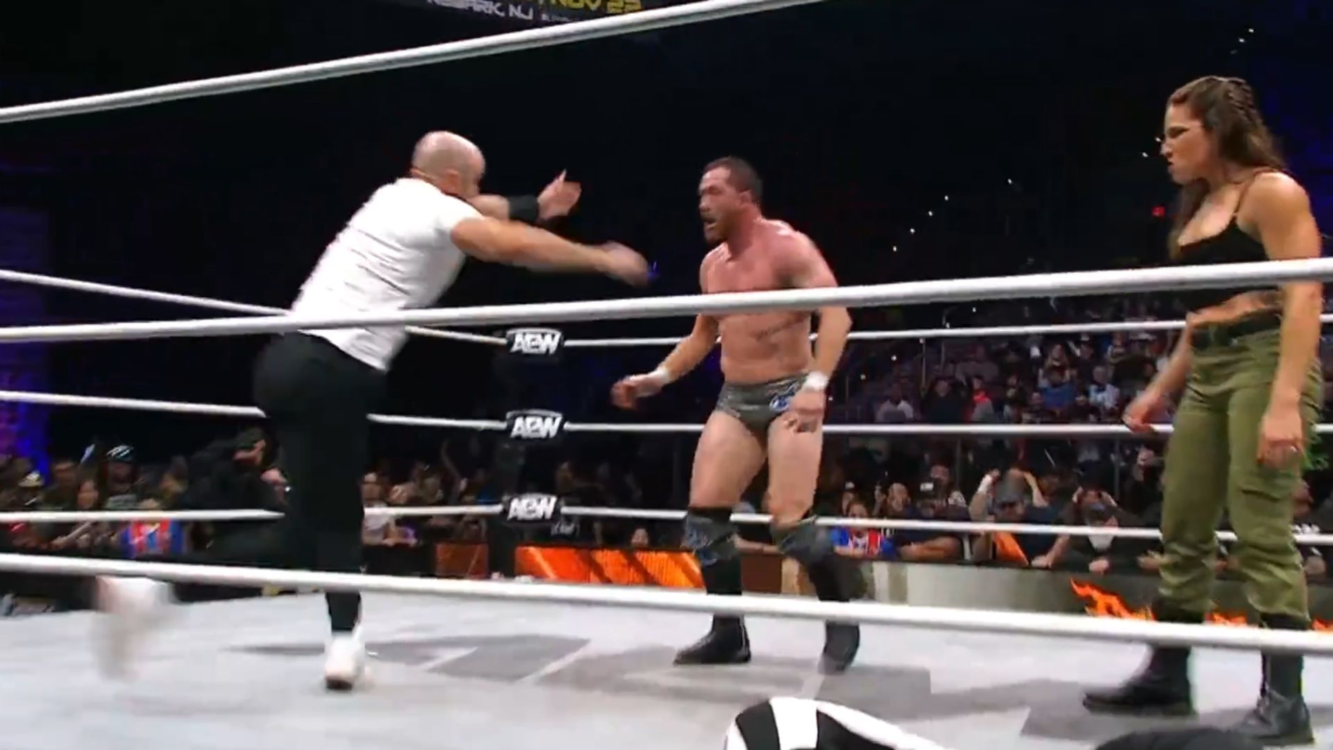 The Death Riders jumping Kyle O&#039;Reilly on Dynamite [Image Credits: AEW&#039;s X profile]