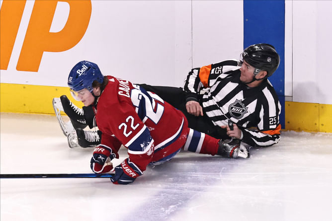 Canadiens star Cole Caufield calls out referees after controversial Josh Anderson penalty results in gutting loss to Oilers