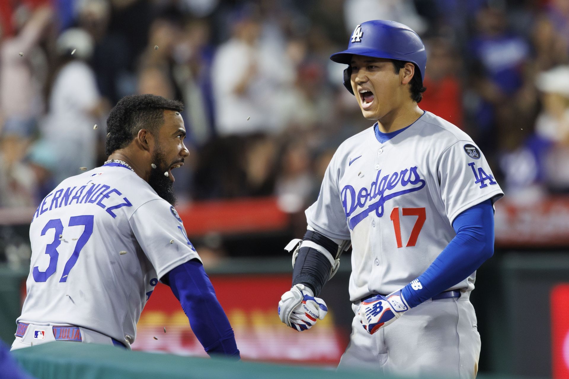 Dodgers vs Angels in Anaheim, CA - Source: Getty