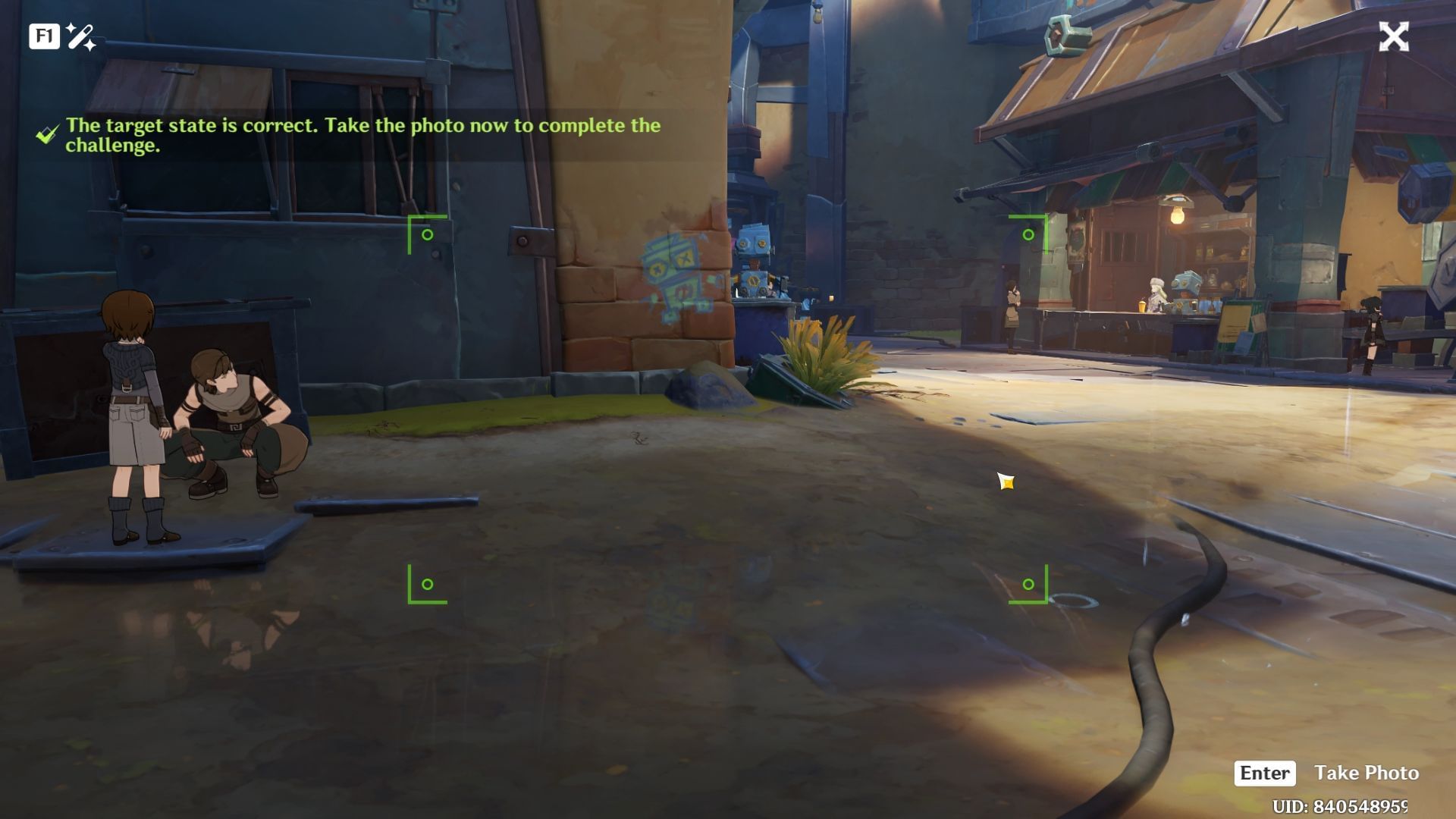 Make it look like the robot on the box and the wall are holding hands (Image via HoYoverse)