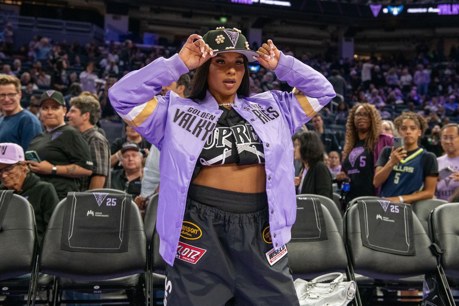 Jordan Chiles at Dallas Wings v Golden State Valkyries [Image Source: Getty]