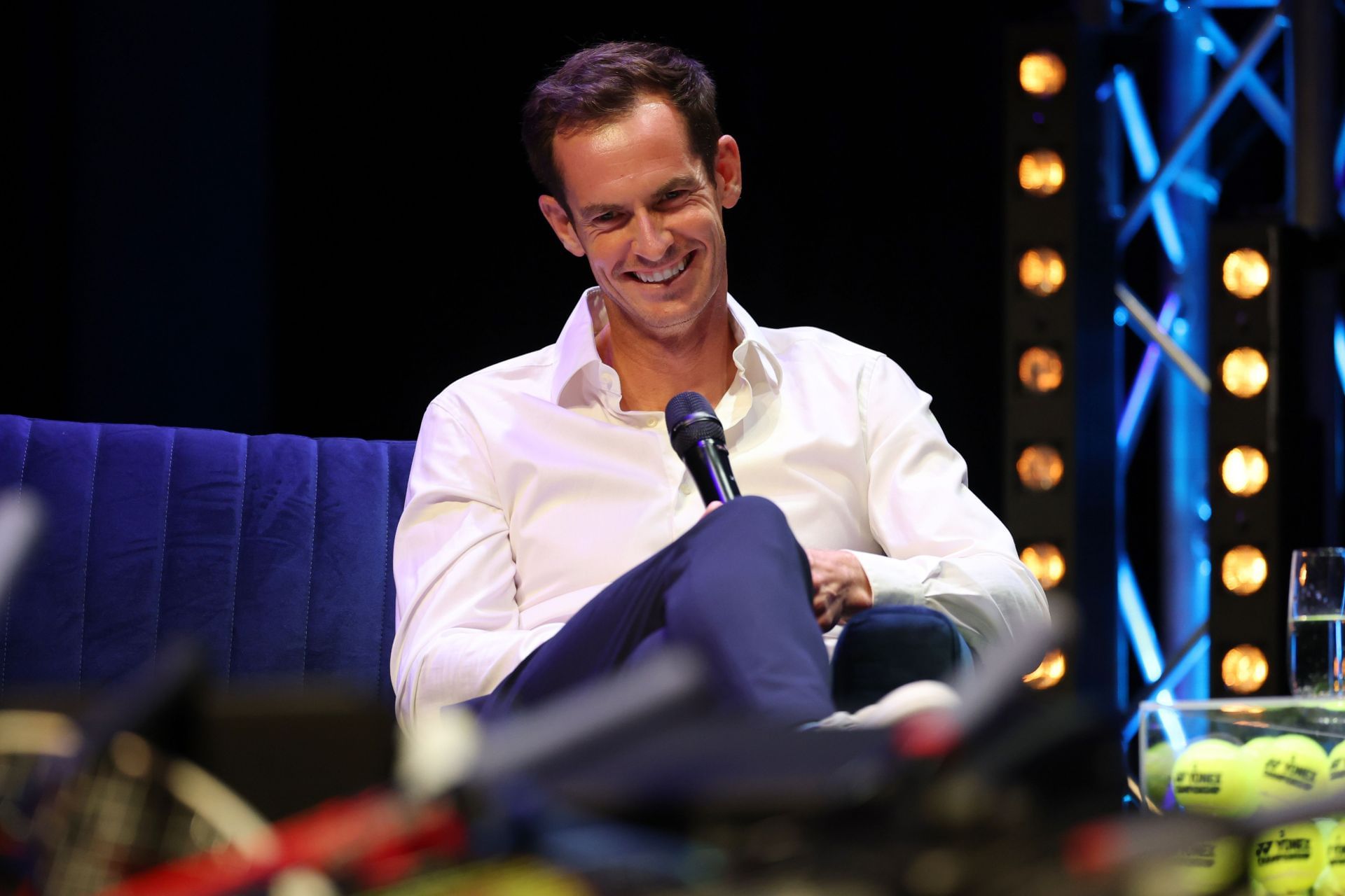 Andy Murray during his &quot;Centre Stage&quot; theatre tour at SEC Armadillo on June 18, 2025 in Glasgow, Scotland (Source: Getty)