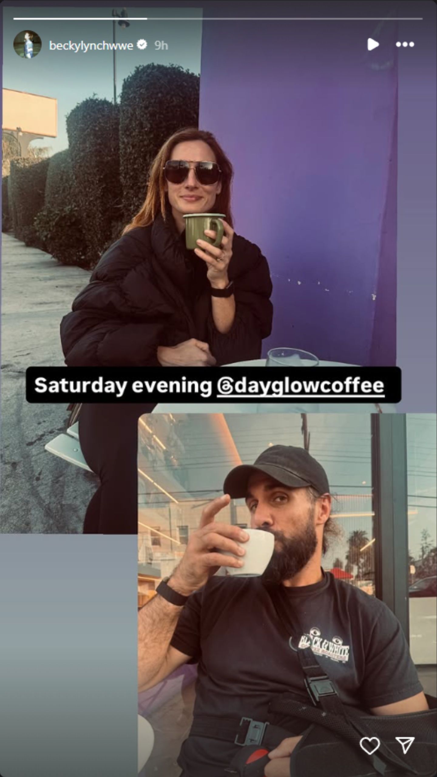 Becky Lynch shared this on her IG Story (Photo source: @beckylynwwe on Instagram)