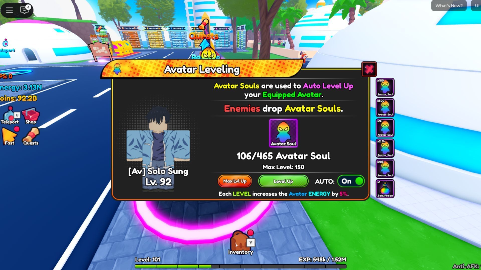 Players are suggested to choose rarer avatars for leveling up (Image via Roblox)