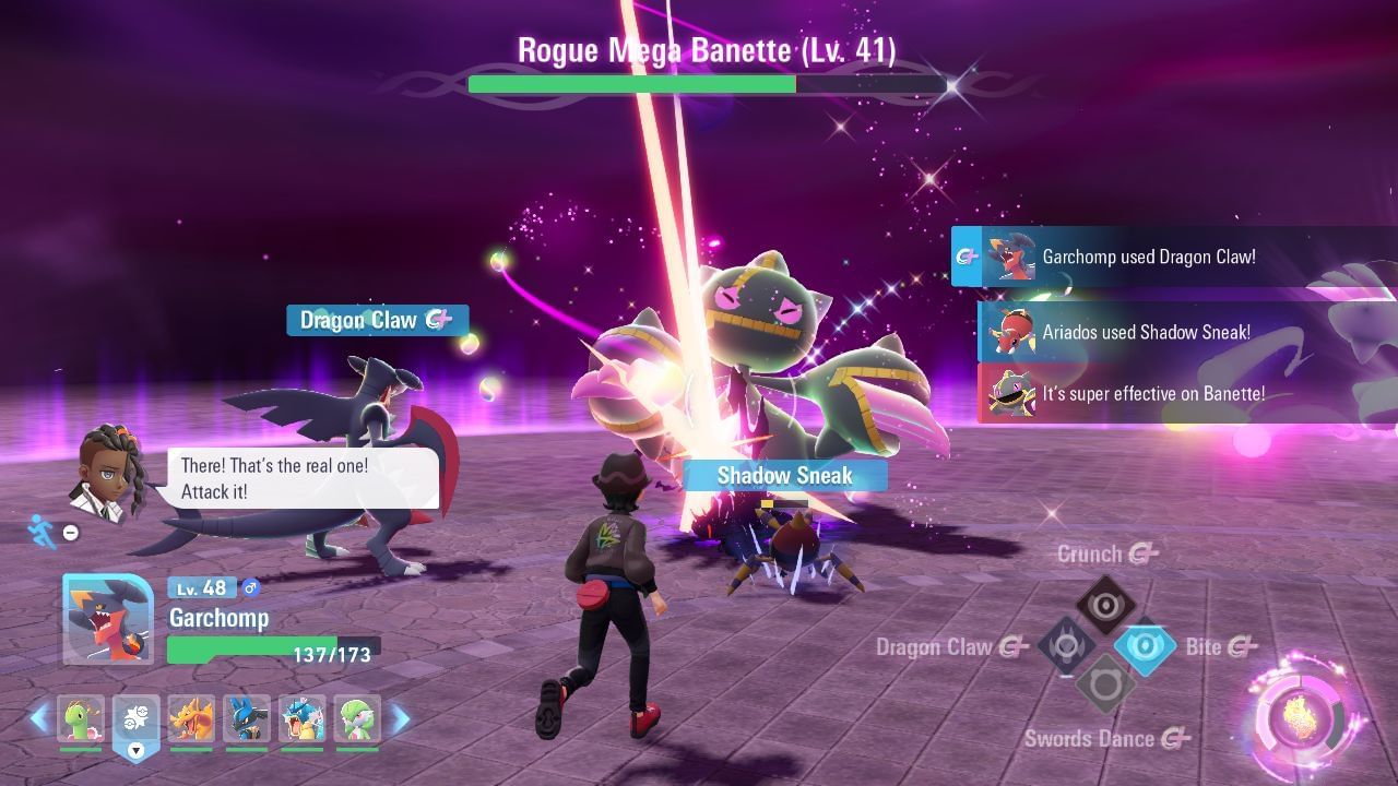Duel with Rogue Mega Banette (Image via Sportskeeda Gaming || TPC)