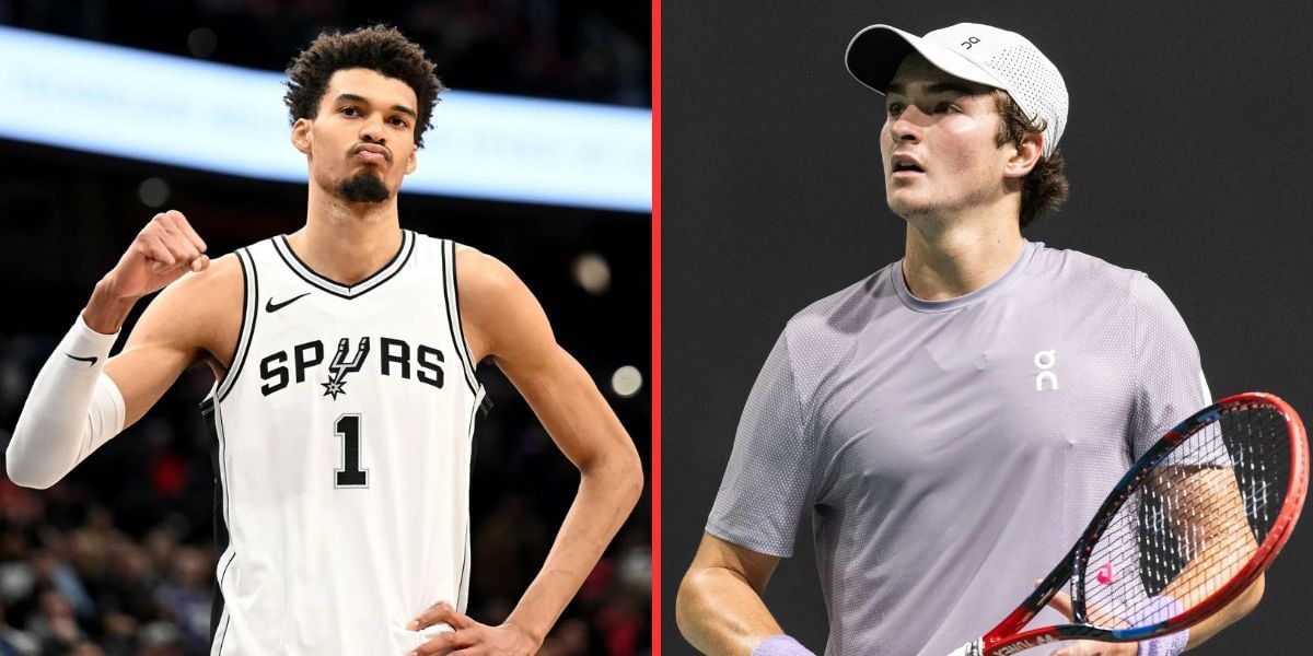 Victor Wembanyama (left), Joao Fonseca (right), Sources: Getty