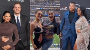 Jared Goff's wife Christen drops 3-word comment as Travis Kelce's ex Kayla Nicole, Claire Kittle, & Kristin Juszczyk dance it off at 49ers vs. Rams