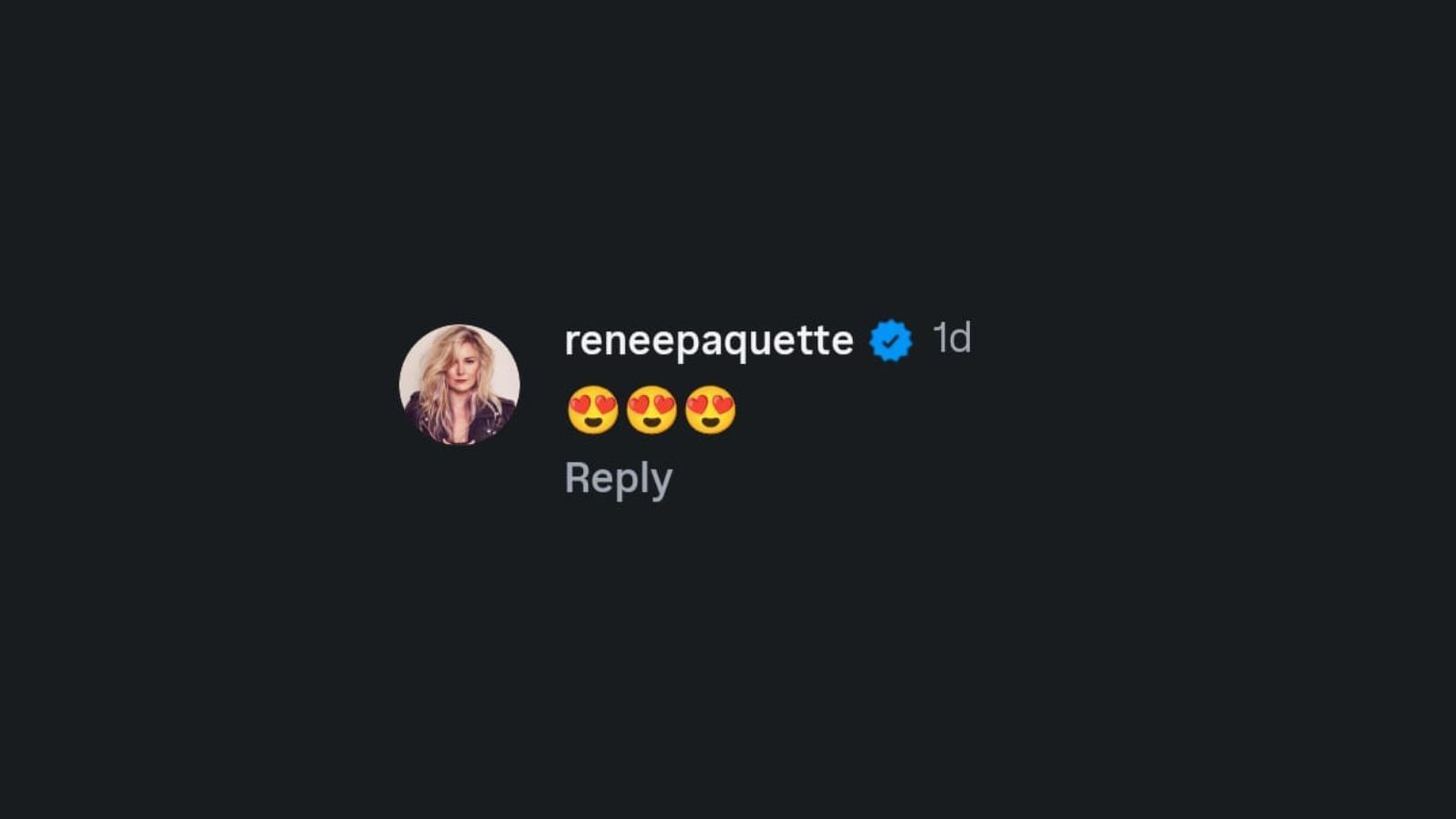 Renee Paquette&#039;s comment [Image via Britt Baker&#039;s Instagram]