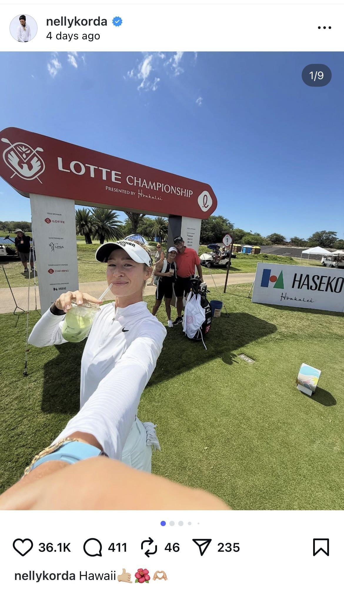 Image taken from Korda&rsquo;s Instagram feed _ Source: Instagram/@nellykorda