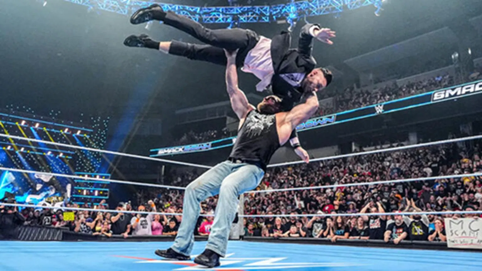 Corey Graves was attacked by Brock Lesnar (image via WWE)