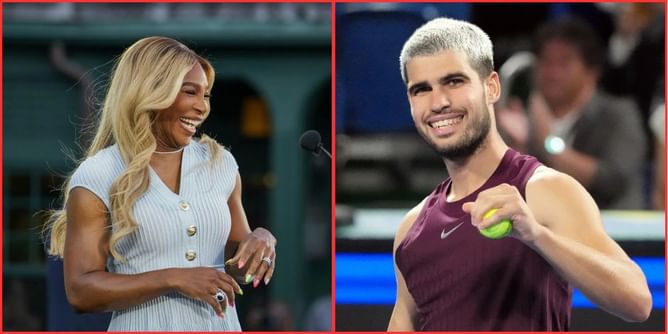 Serena Williams joins Carlos Alcaraz fan club, gives major prediction about him surpassing Novak Djokovic's Slam record