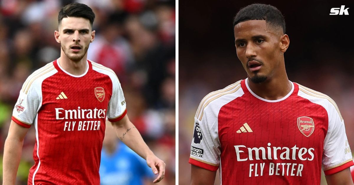 William Saliba and Declan Rice react on social media as Andre Harriman-Annous makes debut for Arsenal senior team