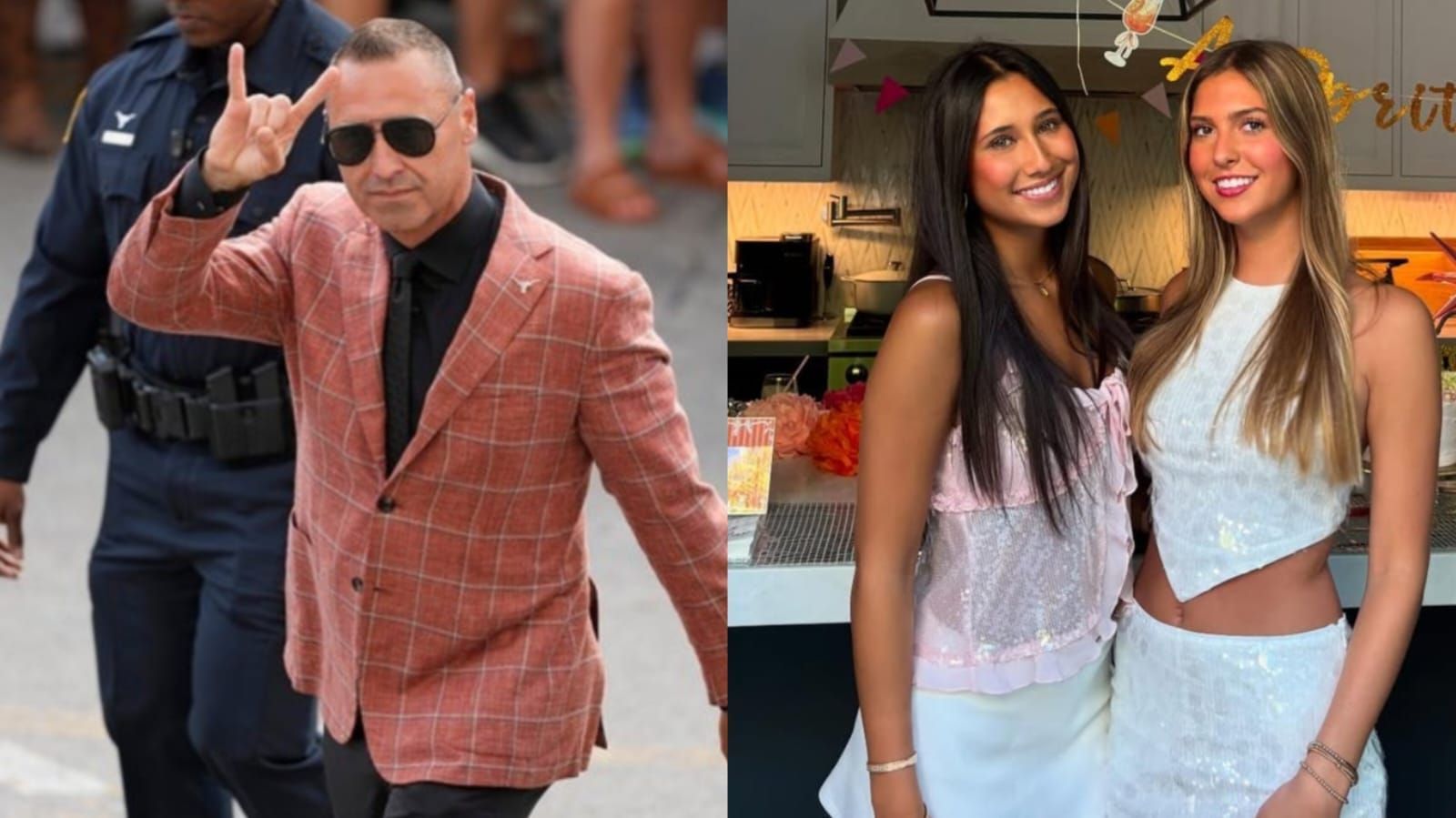 Steve Sarkisian (L) Image credit: Imagn,  Taylor Sarkisian (R) Image credit: Instagram/@taylor.sarkisian
