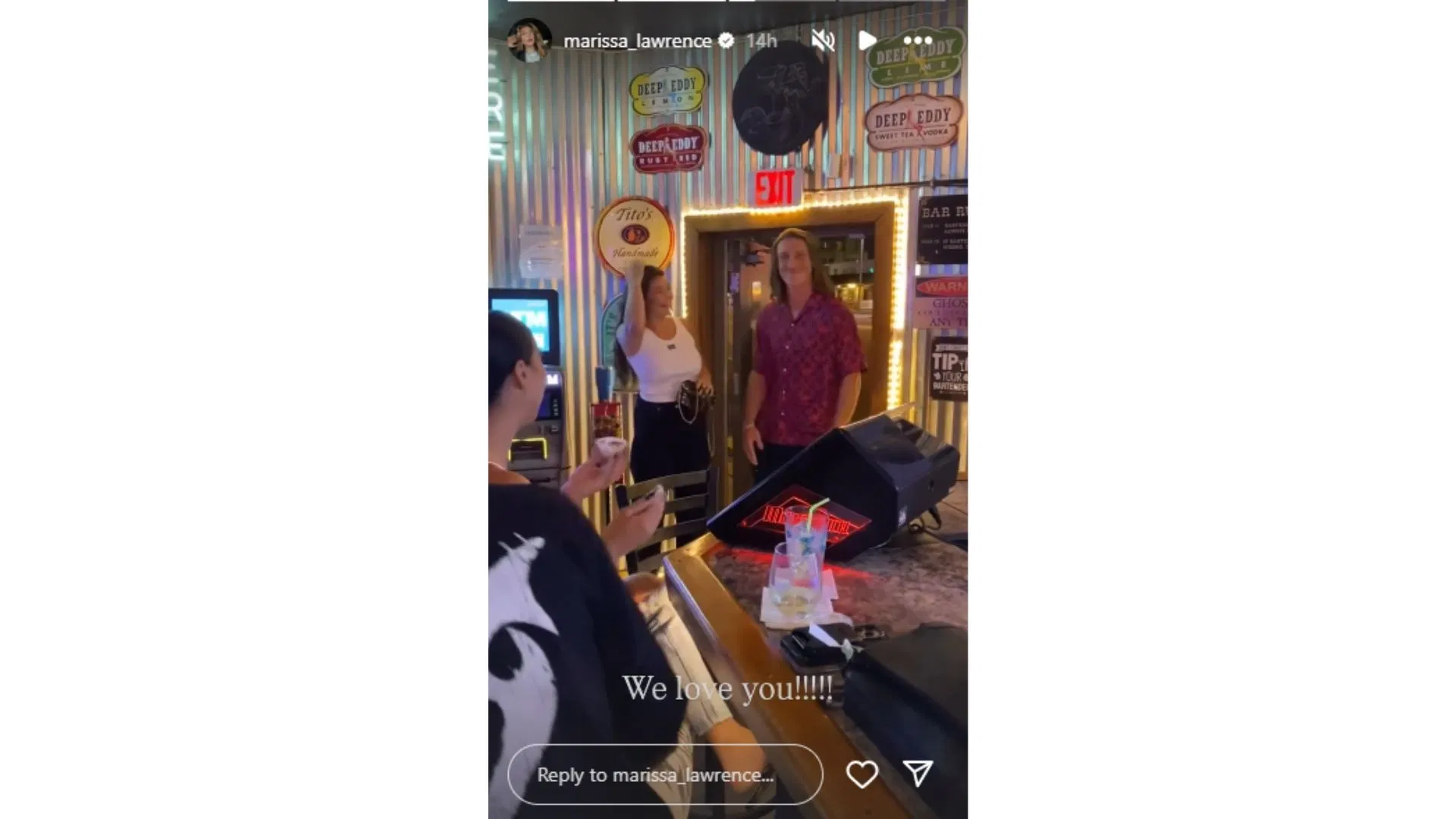Lawrence can be seen entering his surprise birthday party. (Photo via Marissa Lawrence&#039;s Instagram Story)