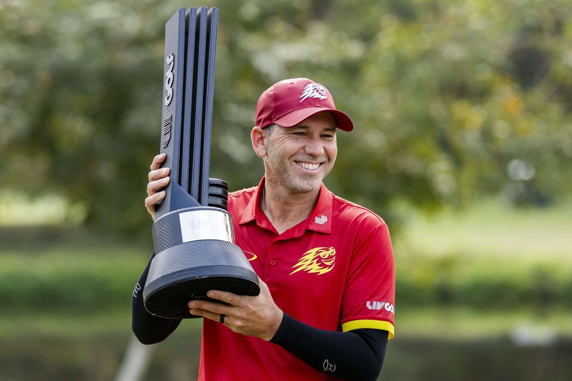 Sergio Garcia after his win at the 2025 LIV Golf Hong Kong - Source: Getty