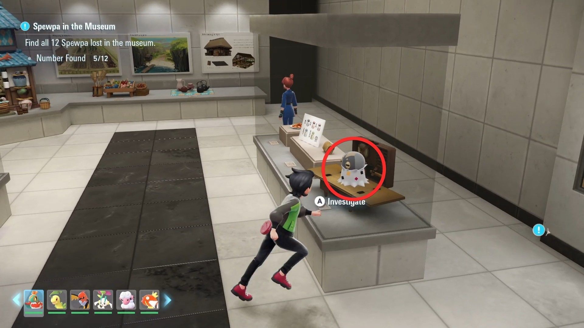Sixth Spewpa in the Museum (Image via The Pokemon Company)