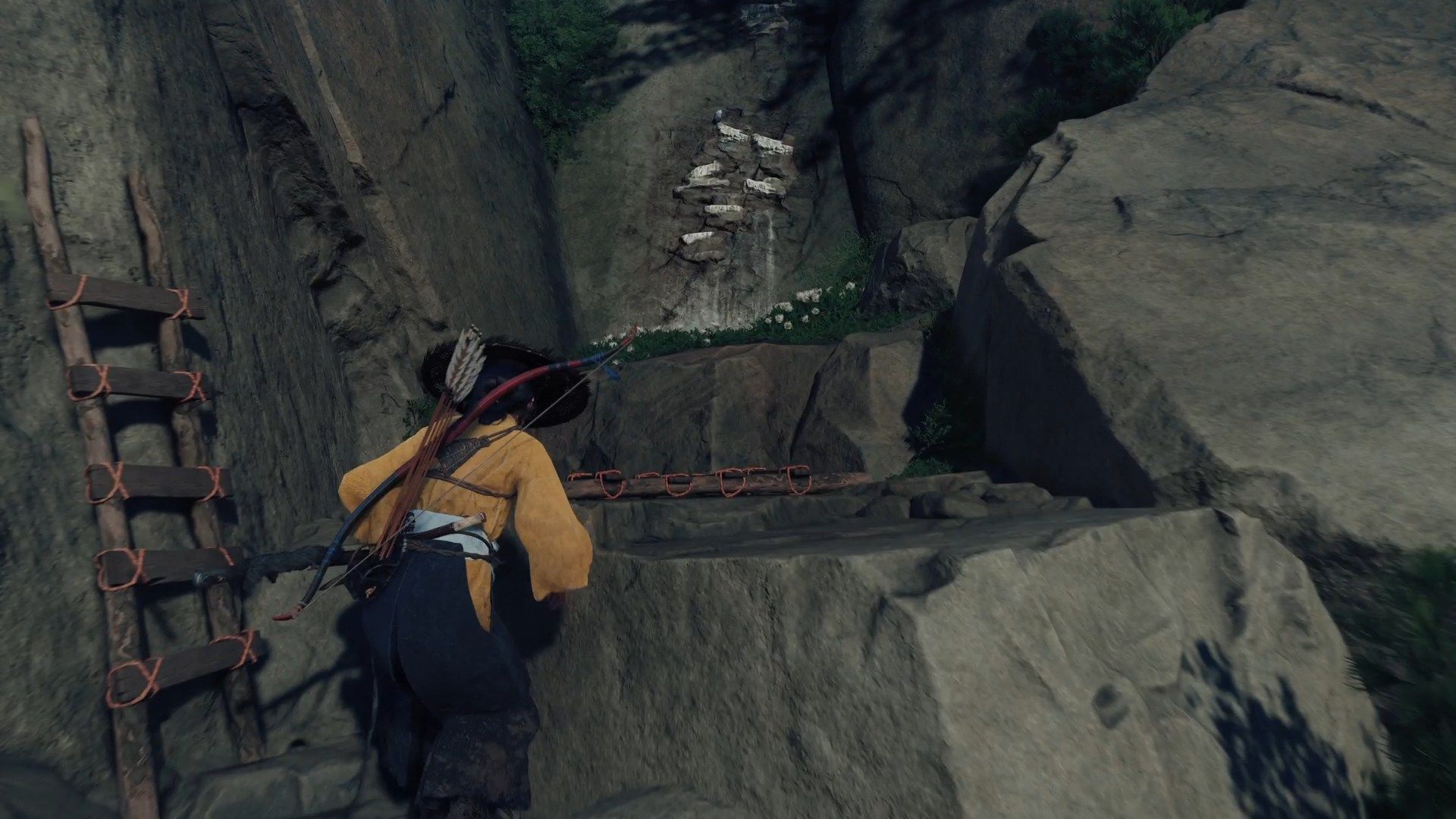 Go up using the path in the center (Image via Sucker Punch)