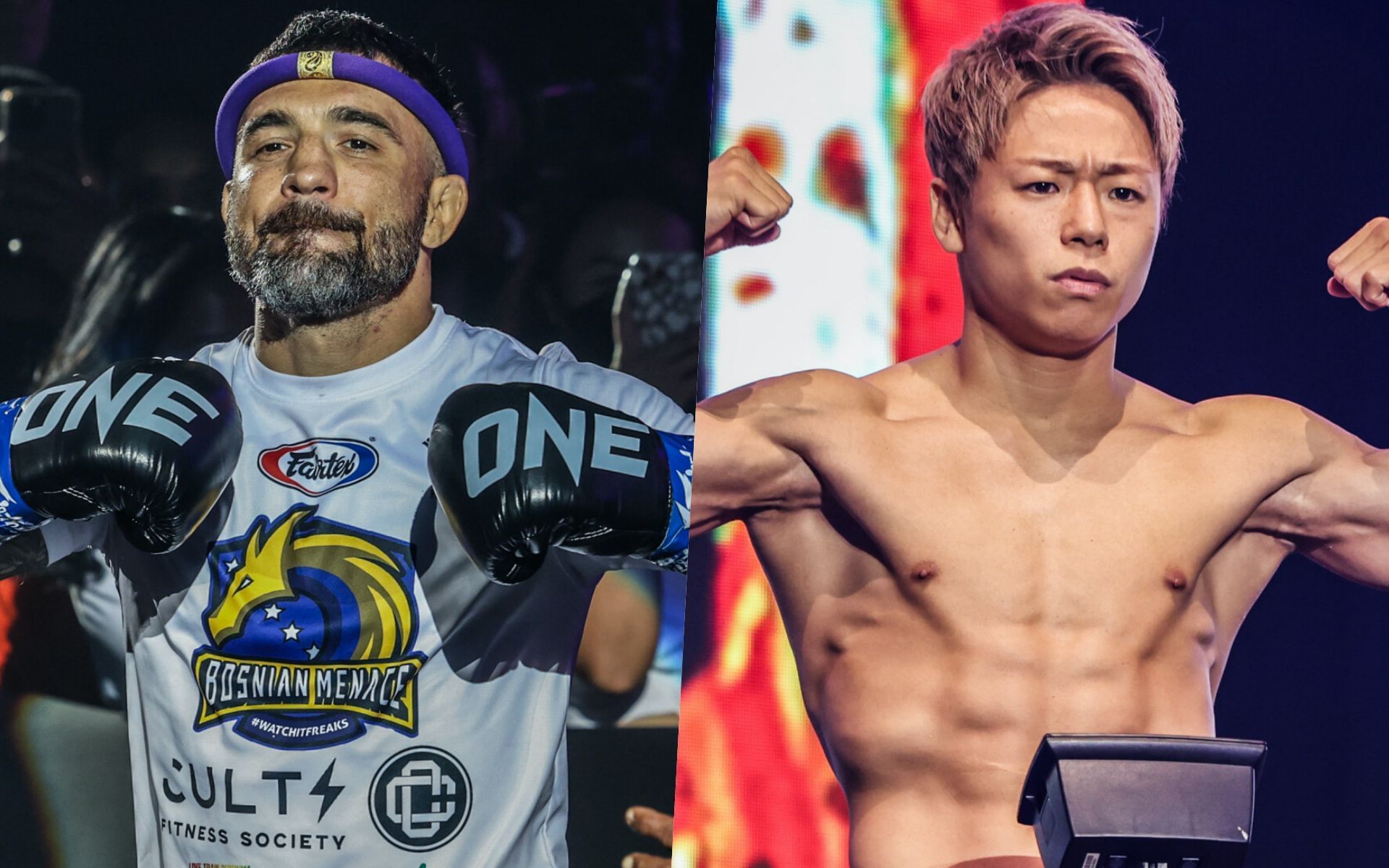 Denis Puric (L) vs Takeru (R) | Image by ONE Championship