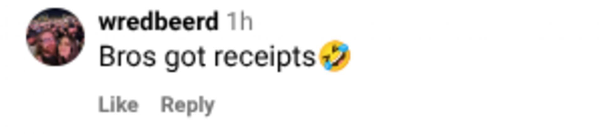 A fan reaction via Instagram