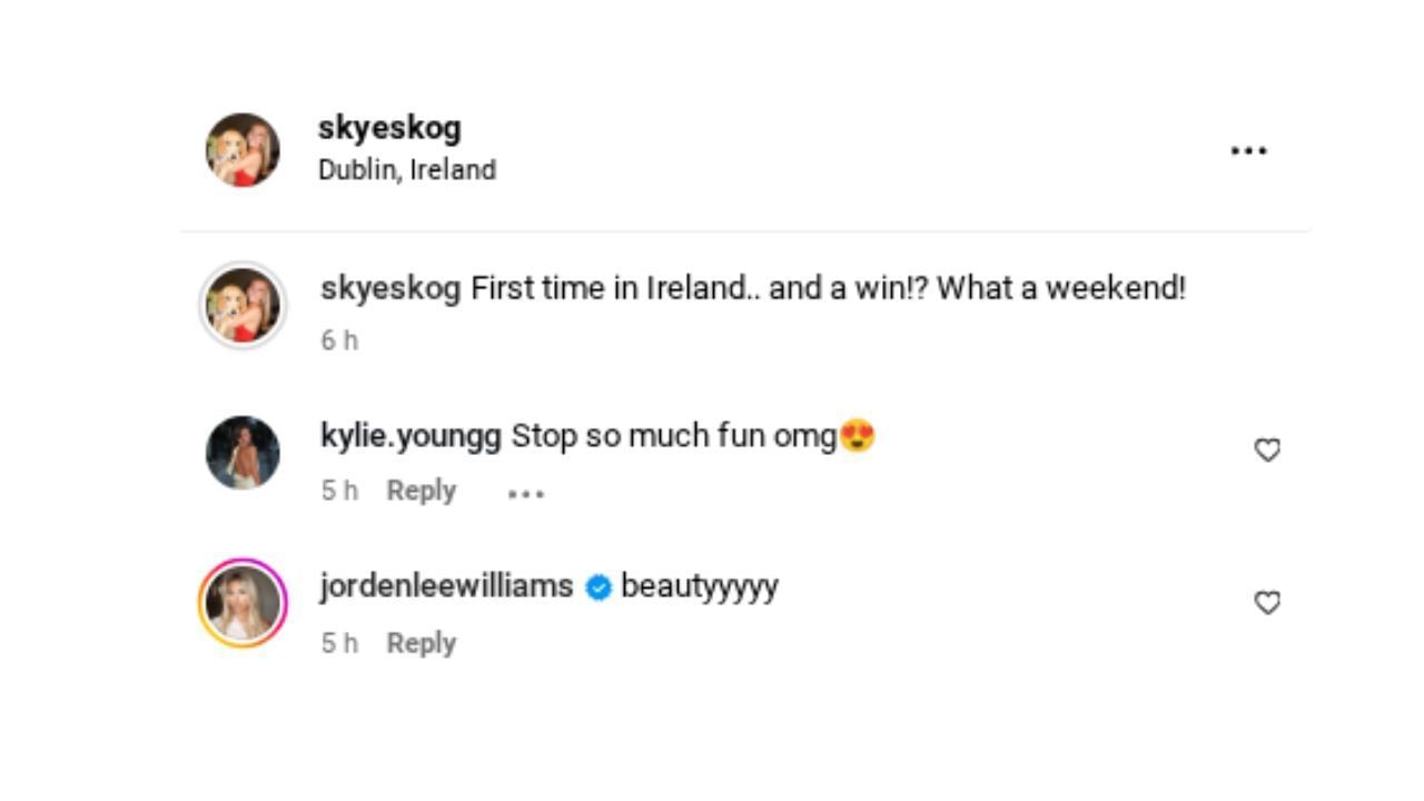 Source: (Via Instagram/ @skyeskog)
