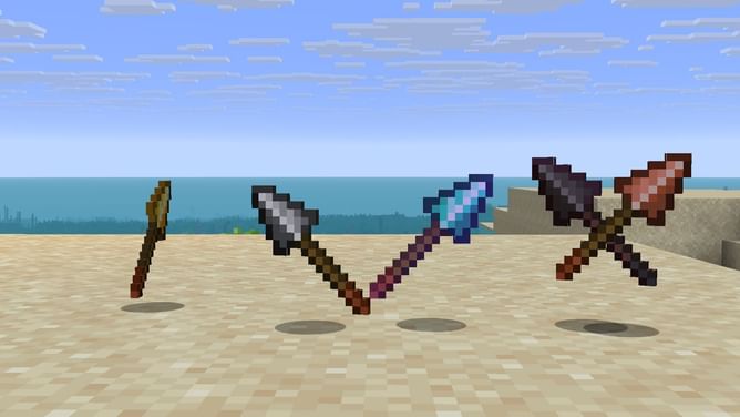 Minecraft spear guide: Crafting recipe, uses, and more