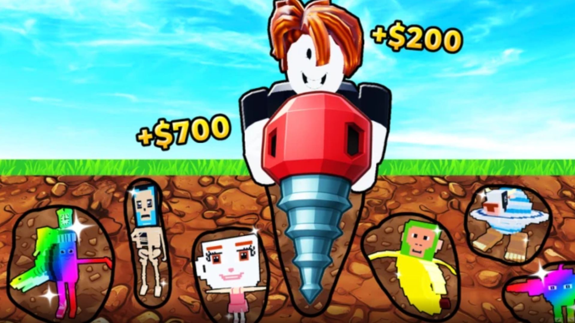 You need to upgrade your pickaxe to dig deeper and earn more coins (Image via Roblox)