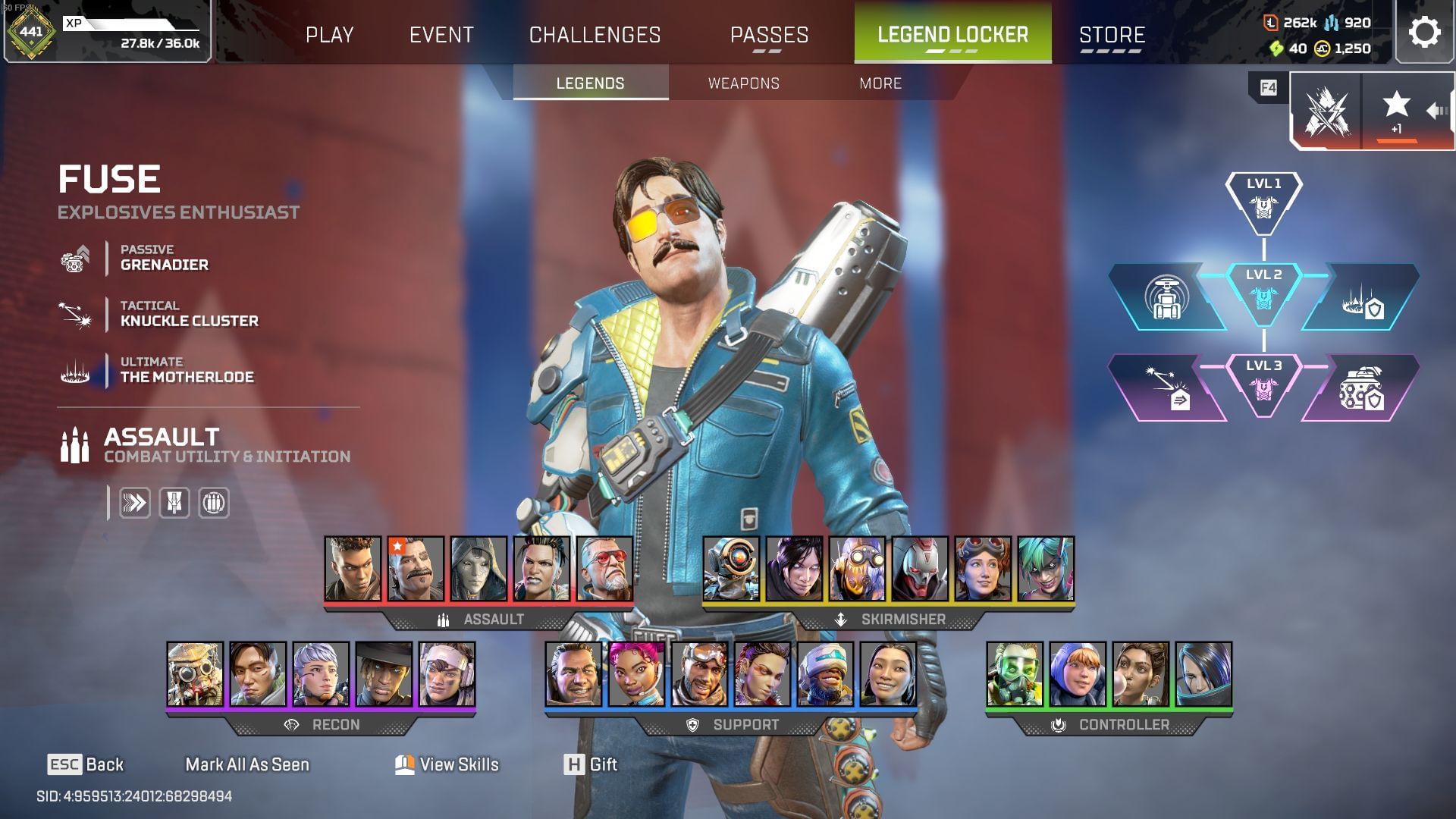 Fuse in Legend Locker (Image via Sportskeeda Gaming | EA)
