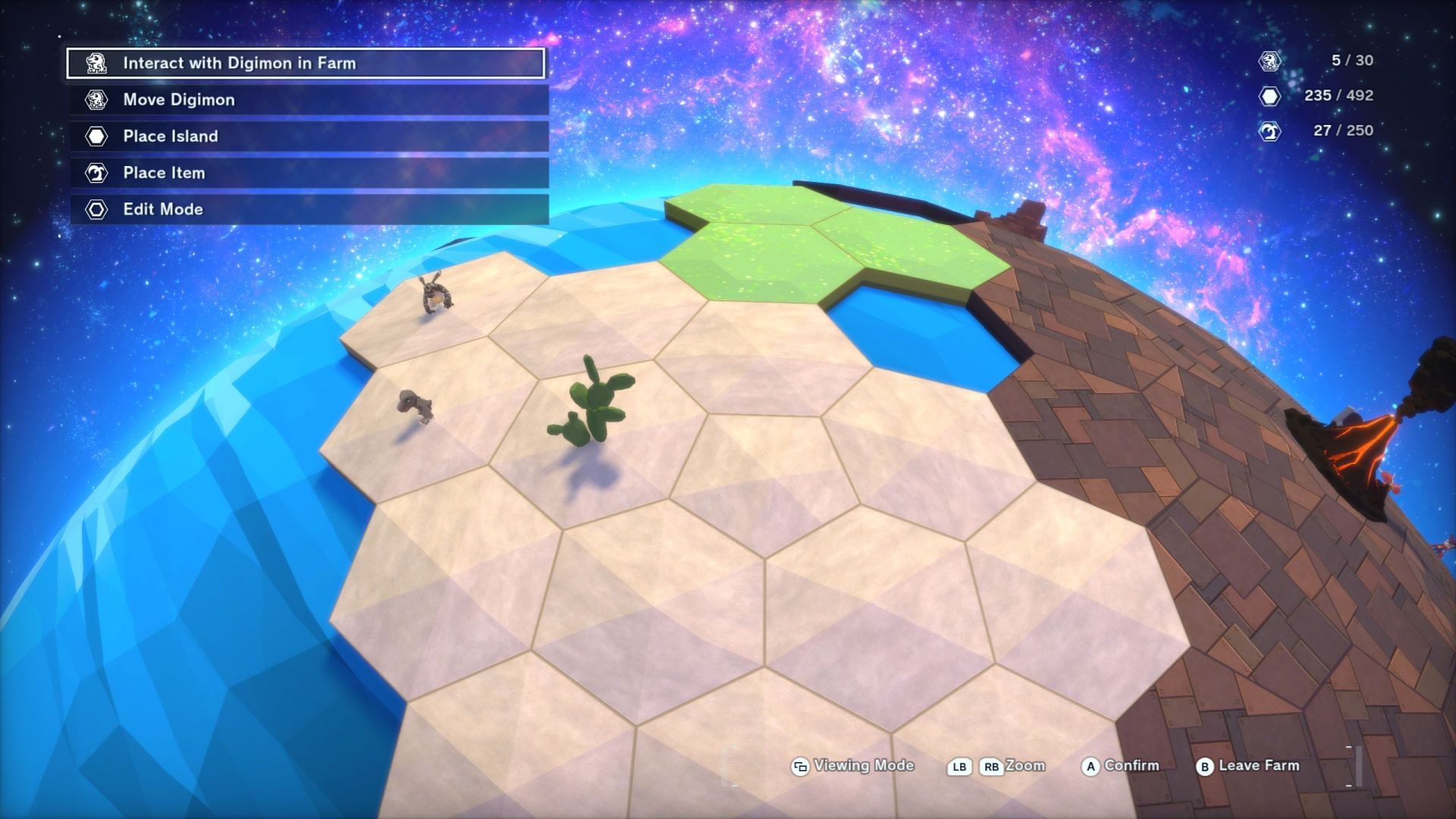 Adjust Training settings, place items, and more on the Digifarm (Image via Bandai Namco Entertainment)