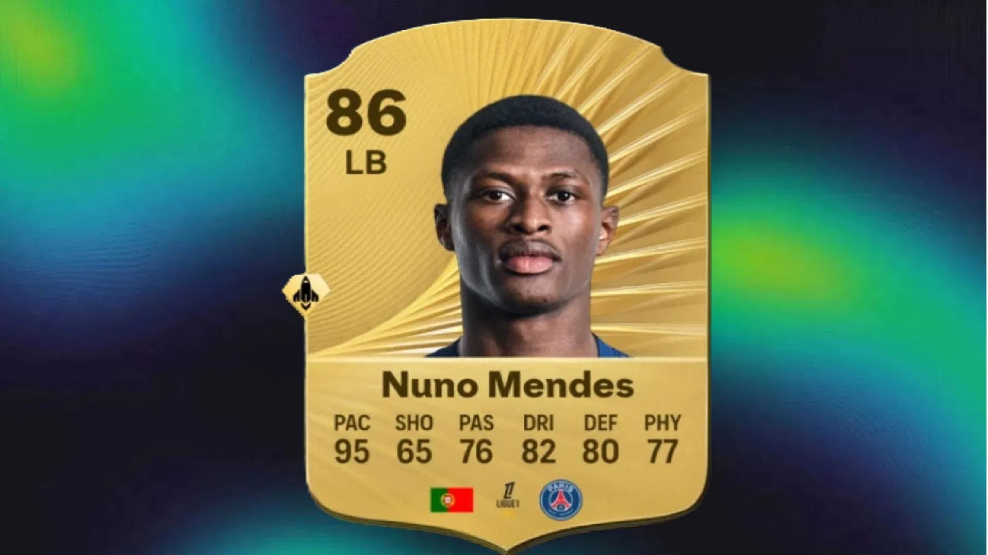 Nuno Mendes is among the top-tier attacking left-backs in the game (Image via EA Sports)