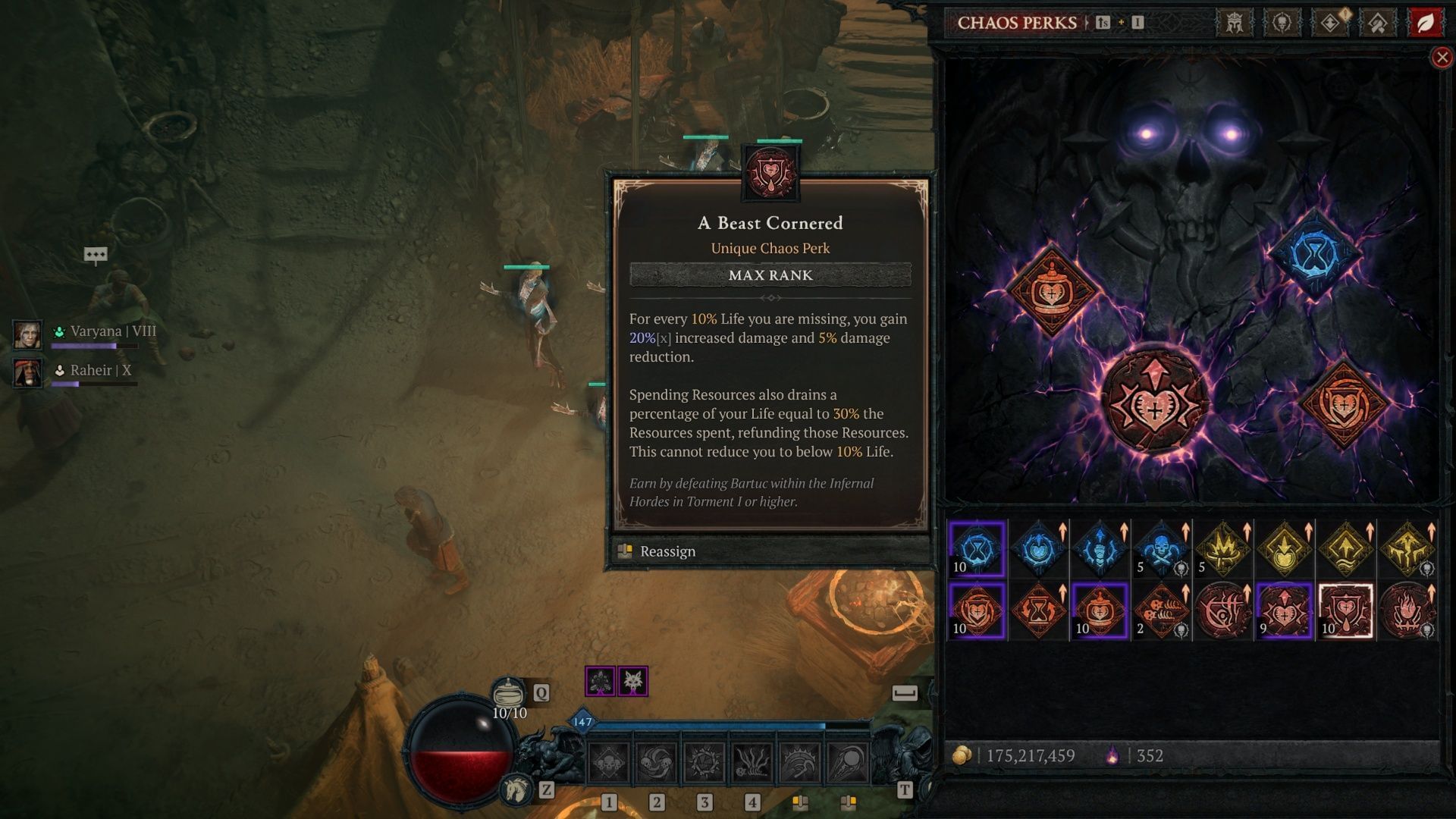 A Beast Cornered+Marred Guard is one of the best combos this season (Image via Blizzard Entertainment)