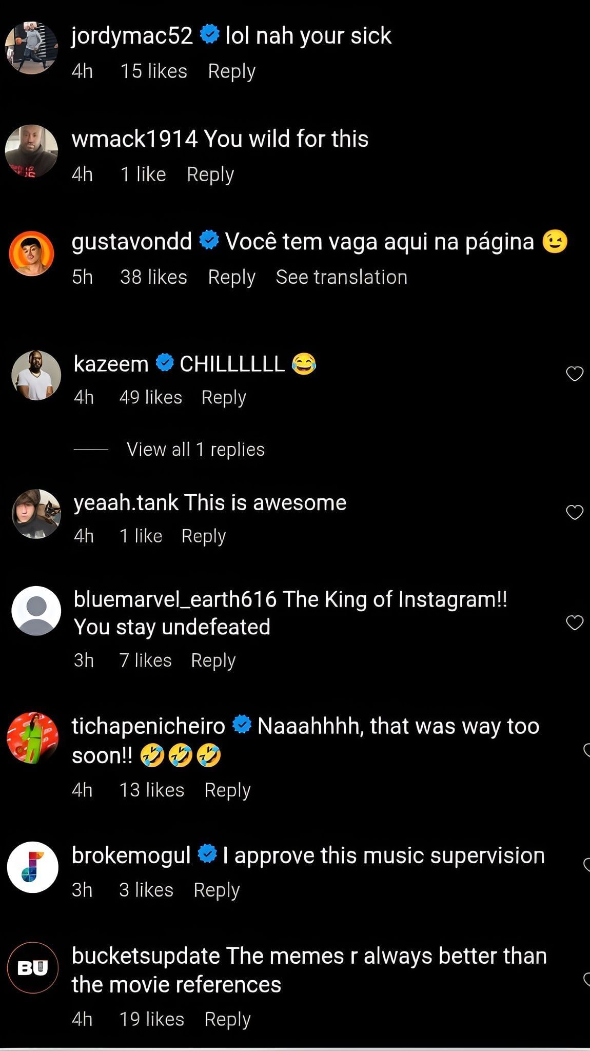 Comments on the post