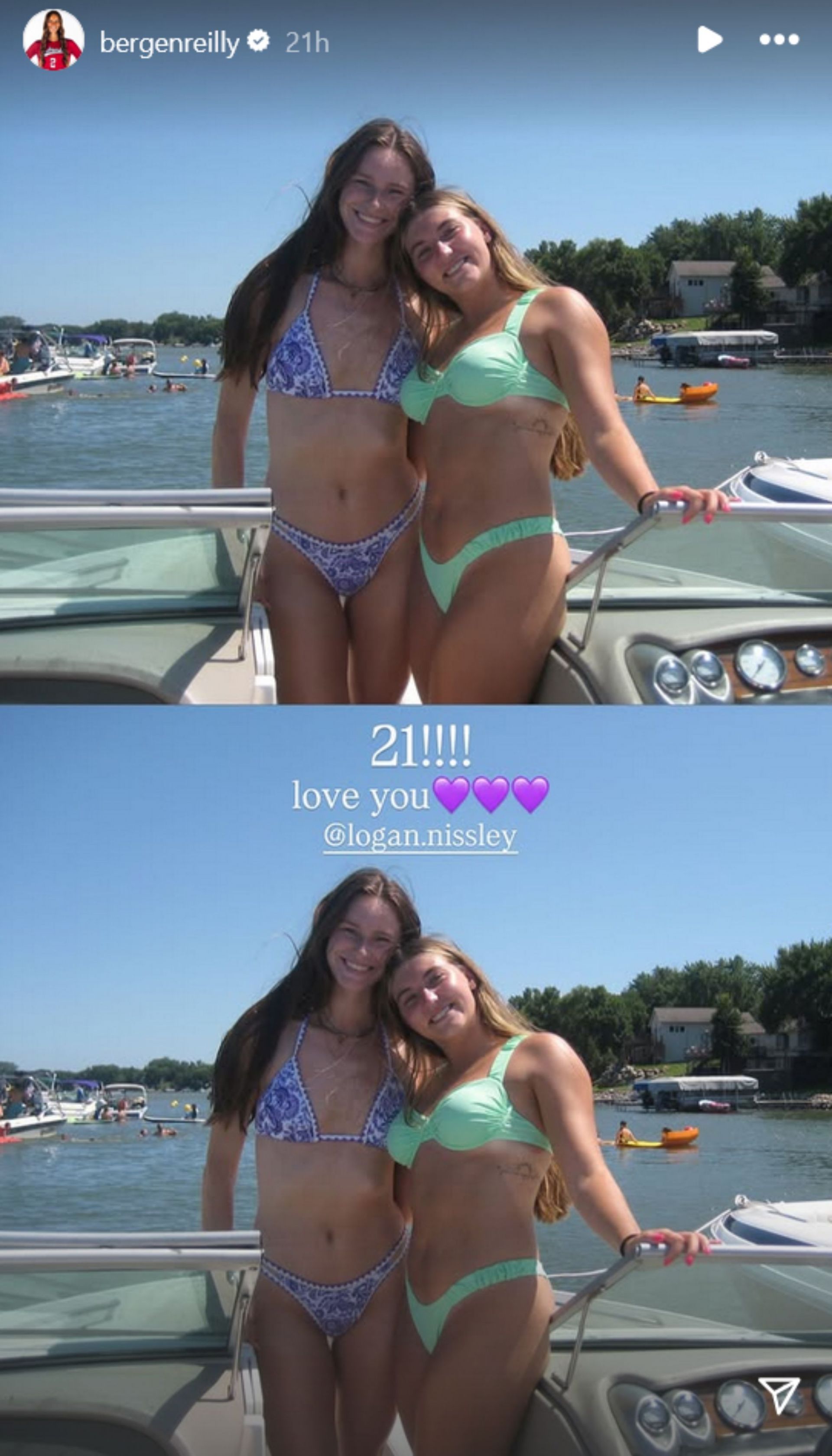 Screenshot of Reilly&rsquo;s Instagram story. Credits - bergenreilly