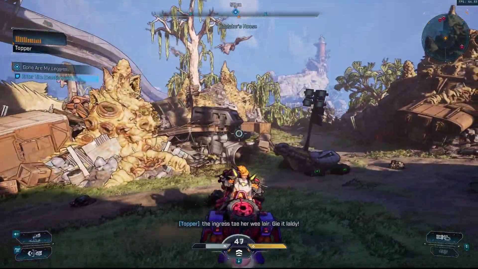 Use your vehicle to enter The Beastie&#039;s nest (Image via Youtube/@WoWQuest)