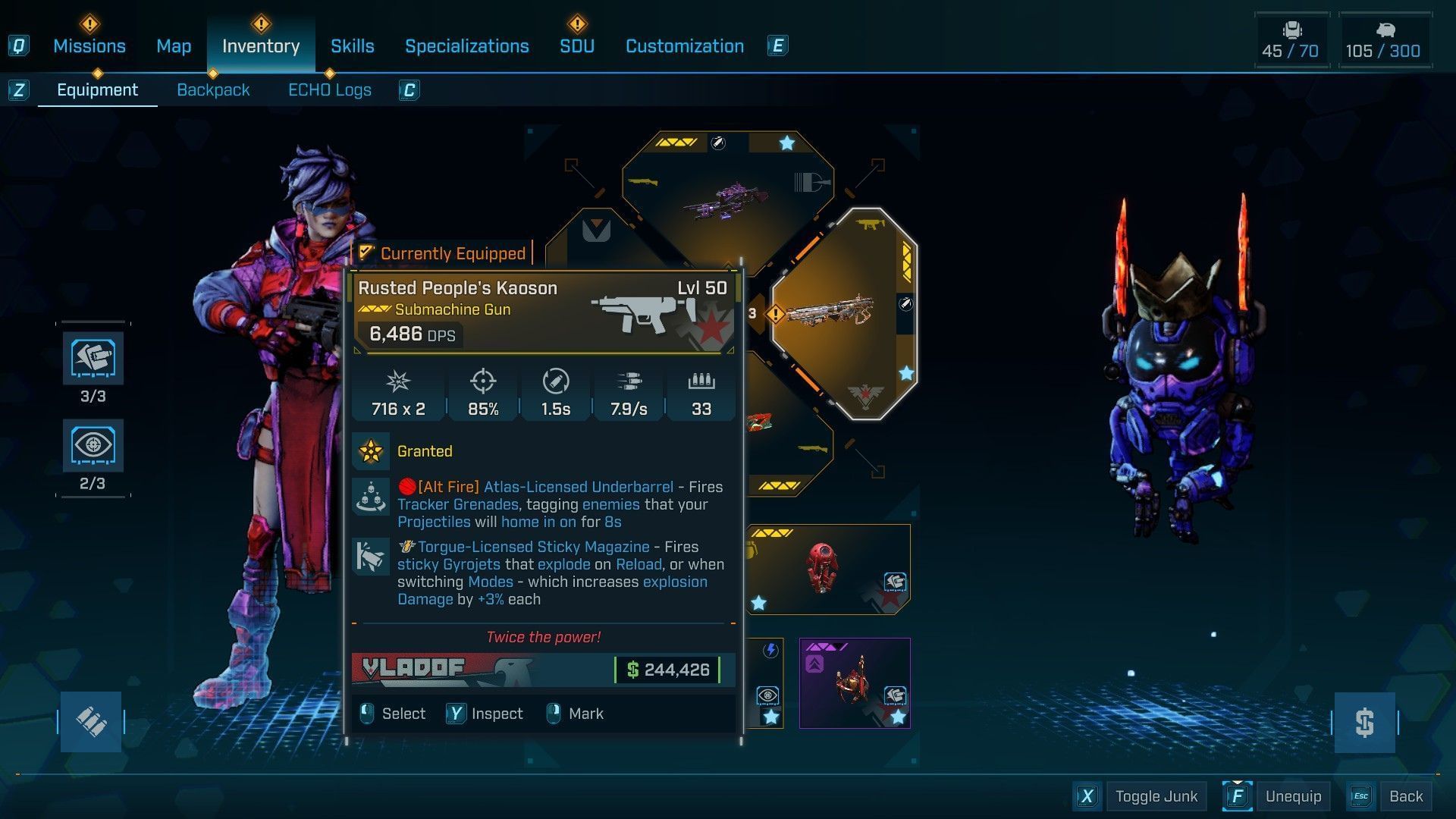 Kaoson is the best legendary out of all drops from Origo (Image via 2K)