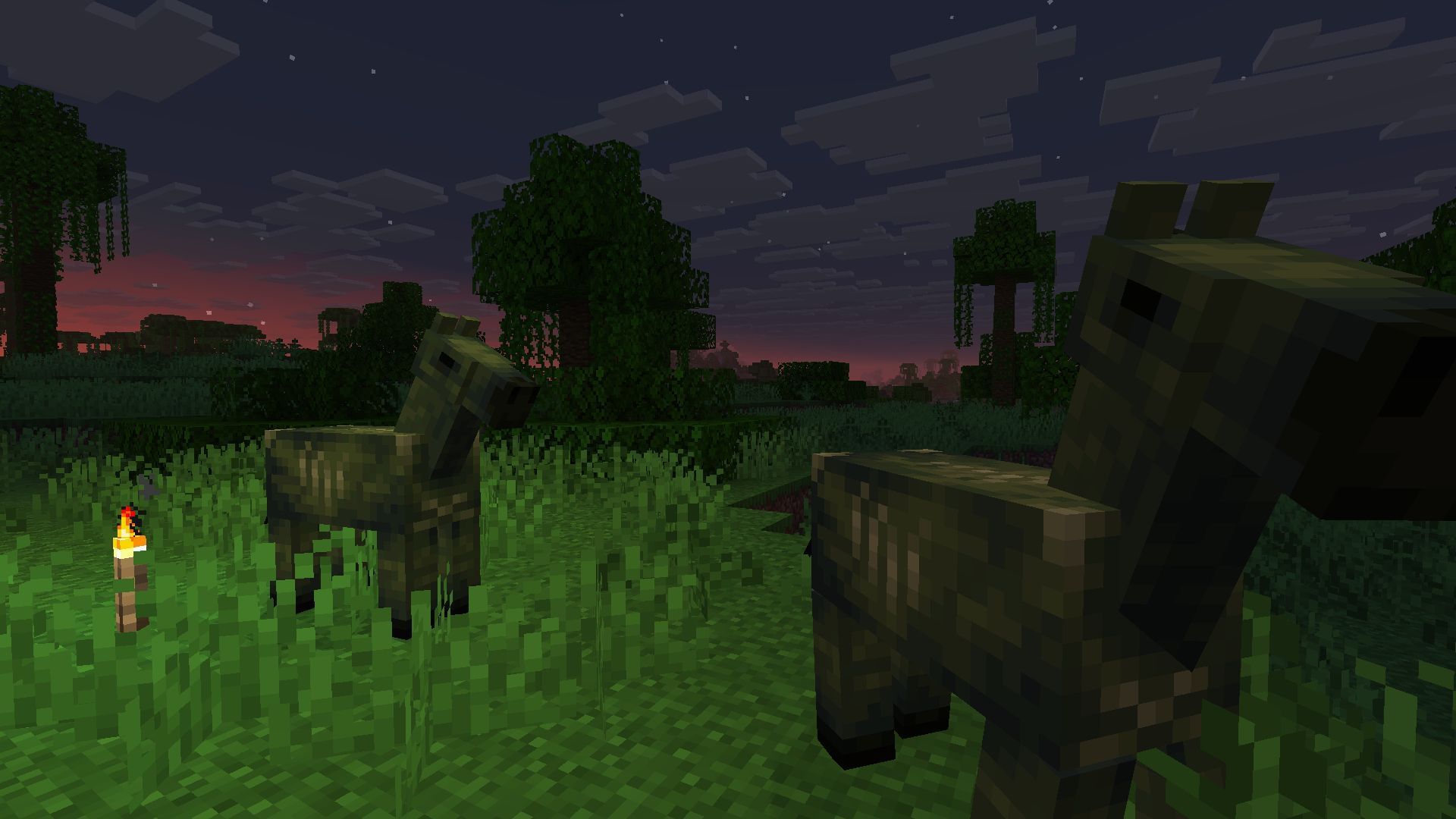 The zombie horse in Minecraft has an array of features that make it a great mode of transportation (Image via Sportskeeda Gaming || Mojang Studios)