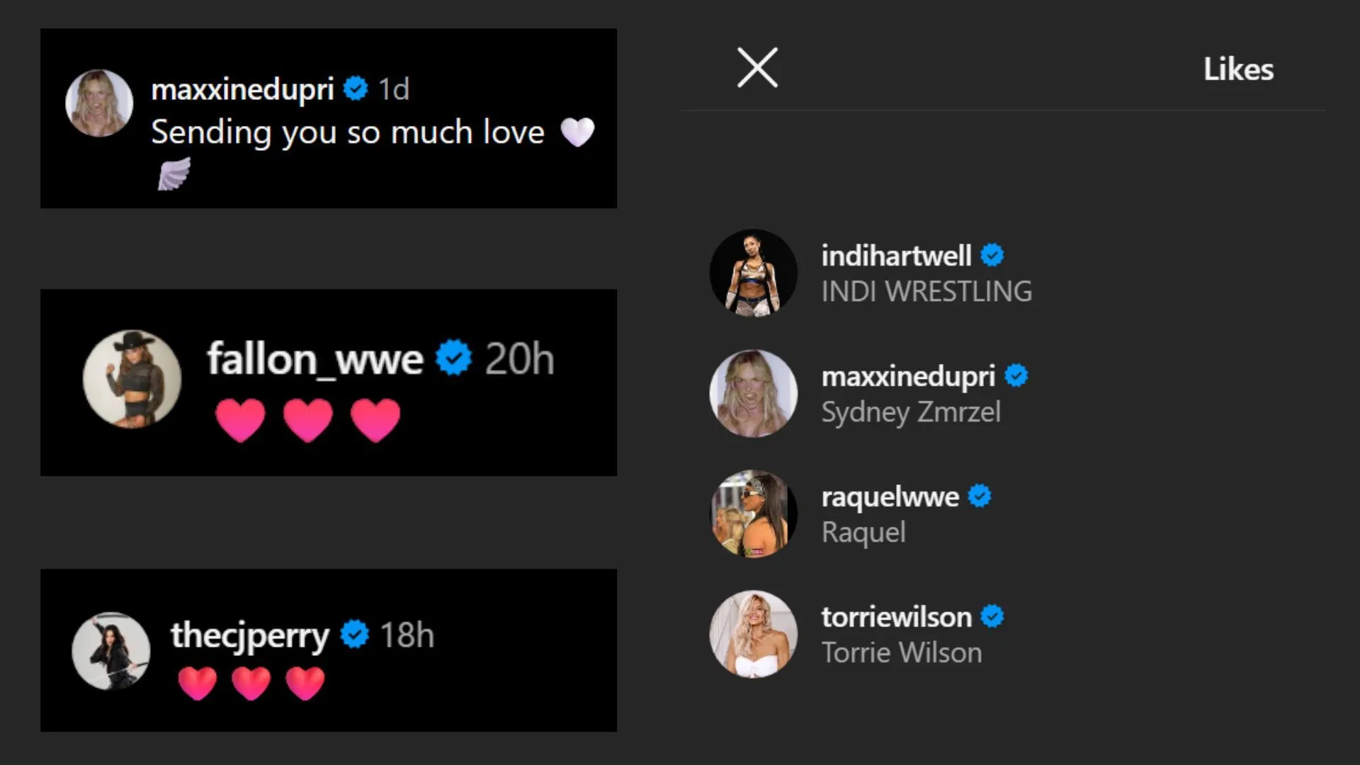 WWE Superstars react to Mandy Rose&#039;s update [Image credit: Rose&#039;s Instagram post]