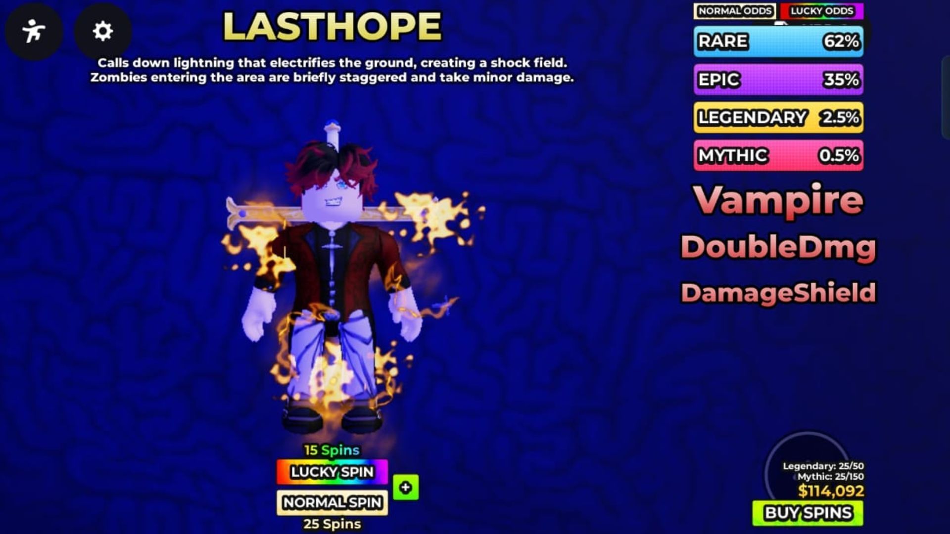 Use the Vampire or Doubledmg perks (Image via Roblox)