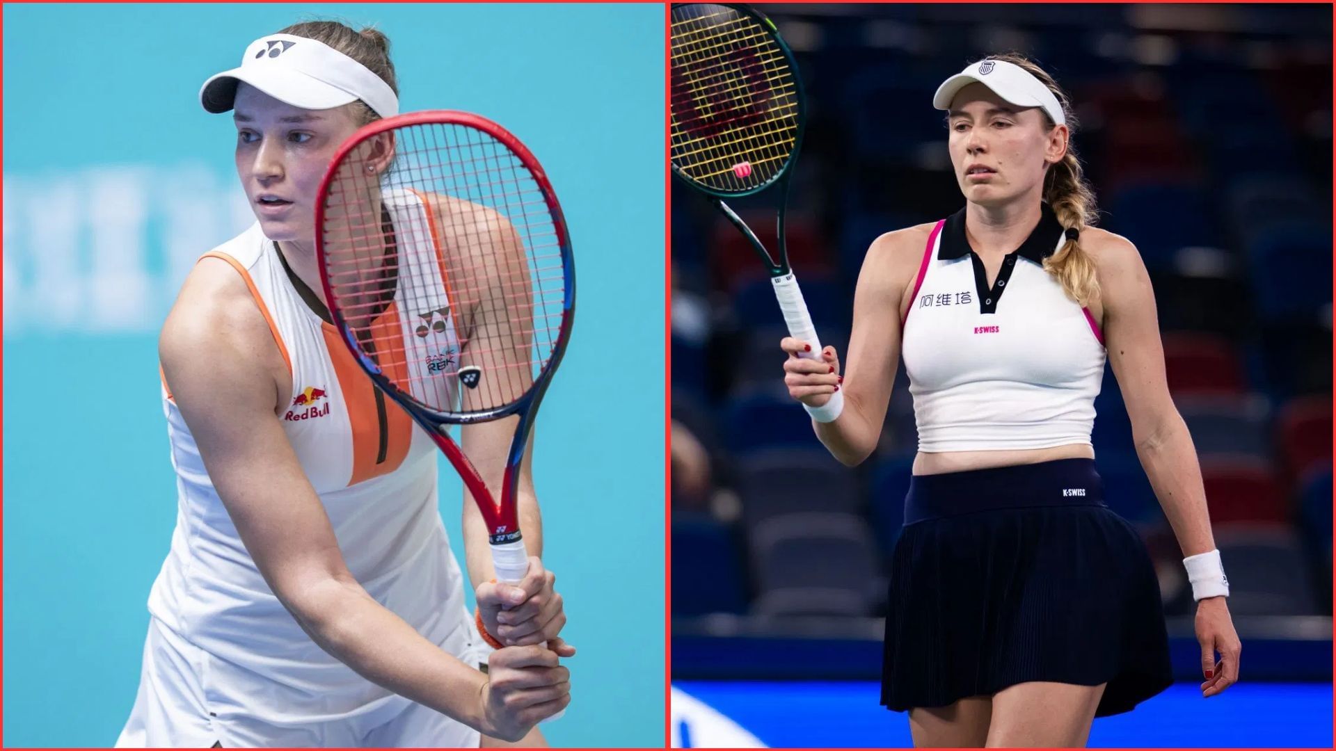Elena Rybakina (L) Ekaterina Alexandrova (R) | Getty