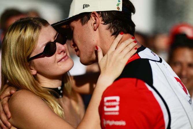 Watch: Ollie Bearman gets emotional during an interview on seeing his girlfriend cry after a spectacular performance at the F1 Mexican GP