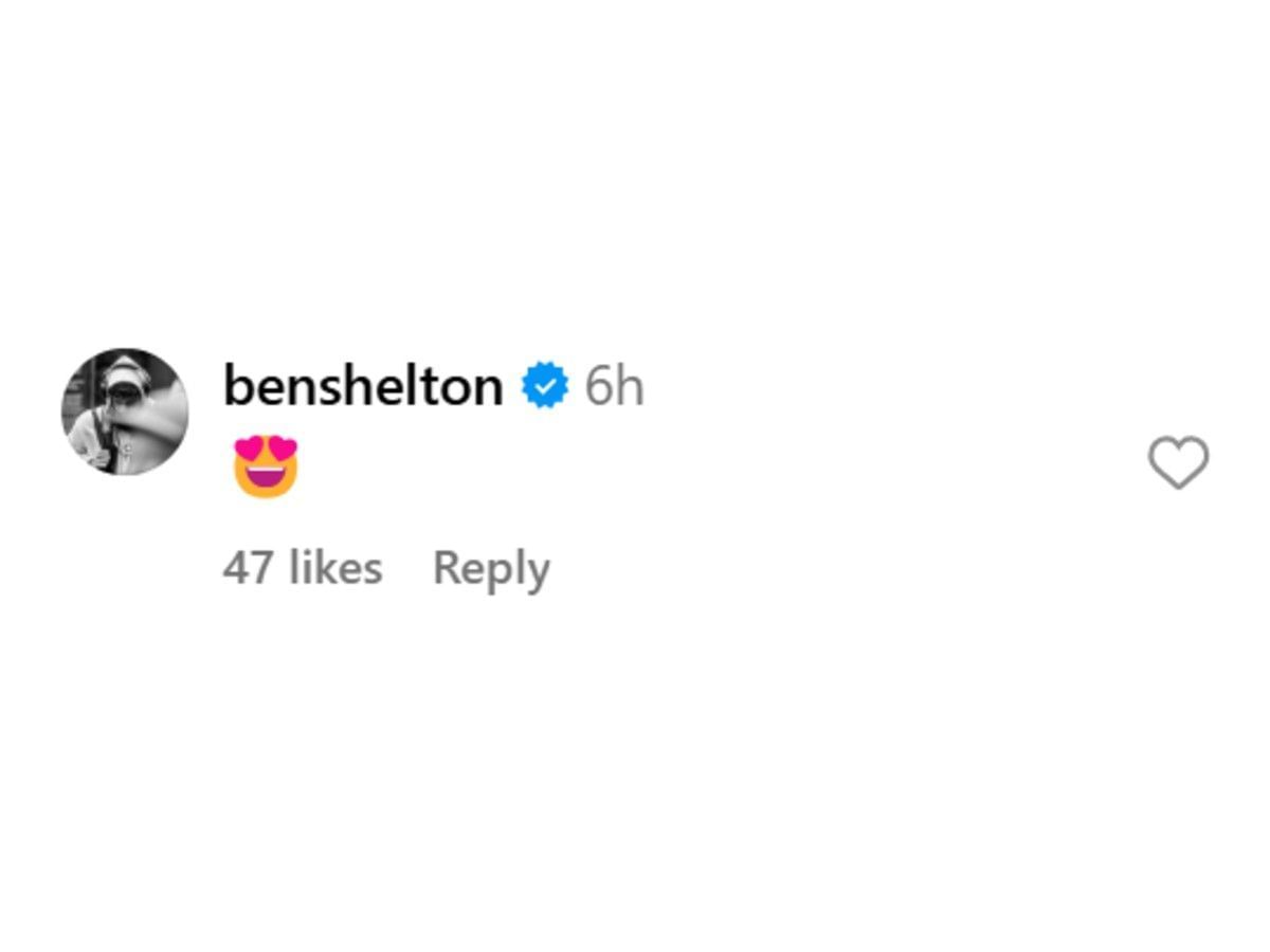 Ben Shelton&#039;s comment on Instagram