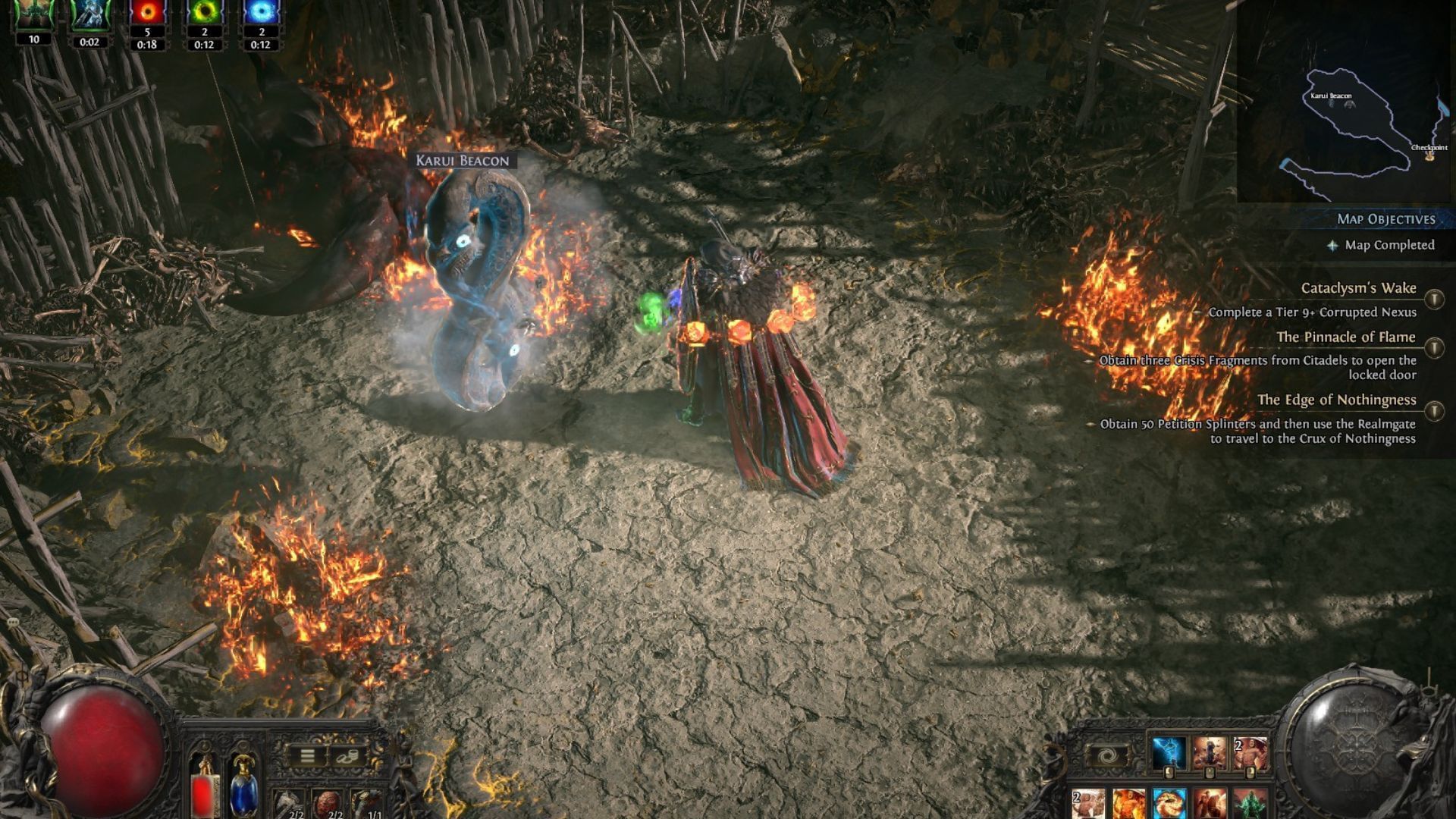 Interact with the Karui Beacon to remove the maelstrom (Image via Grinding Gear Games)