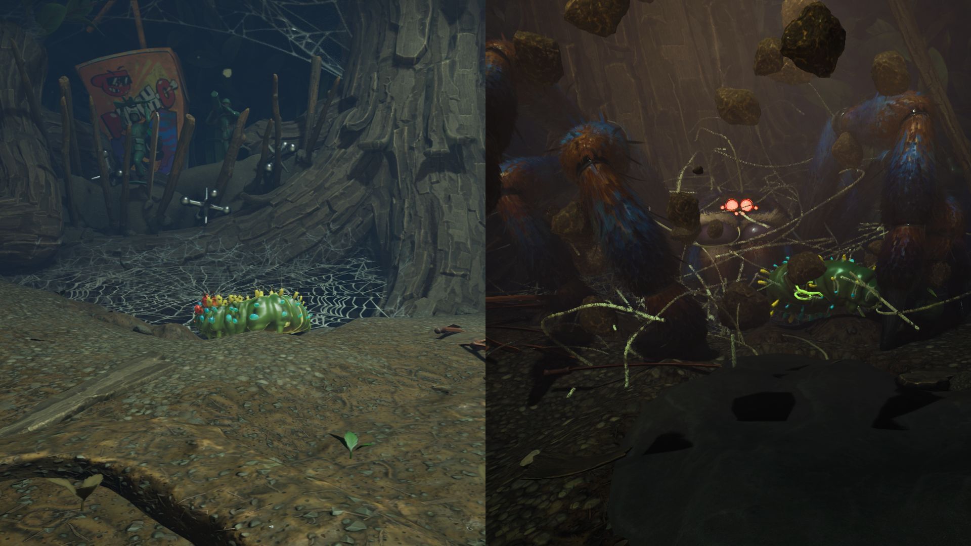 Prevent AXL from eating caterpillars (Image via Xbox Game Studios)