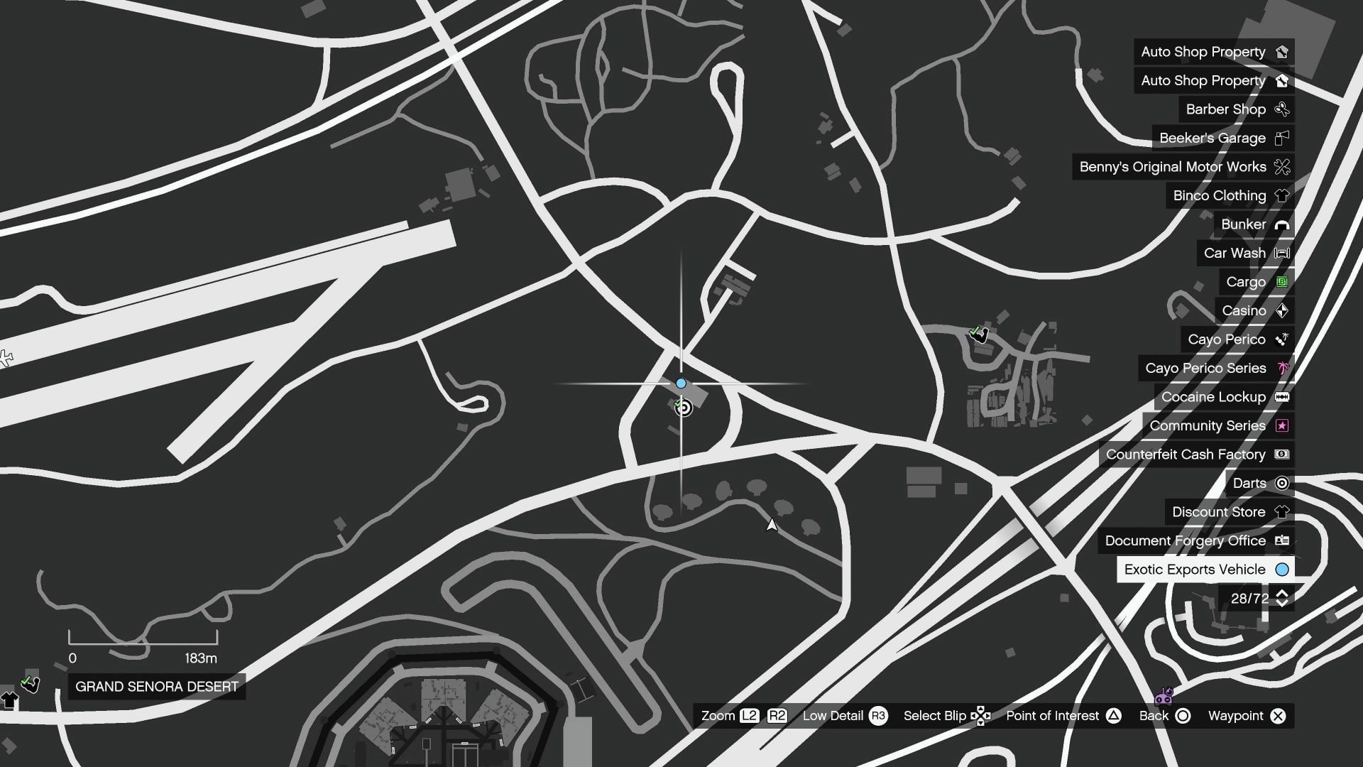Cerberus Surprise near the Yellow Jack Inn, Grand Senora Desert (Image via Rockstar Games // GTA Wiki)