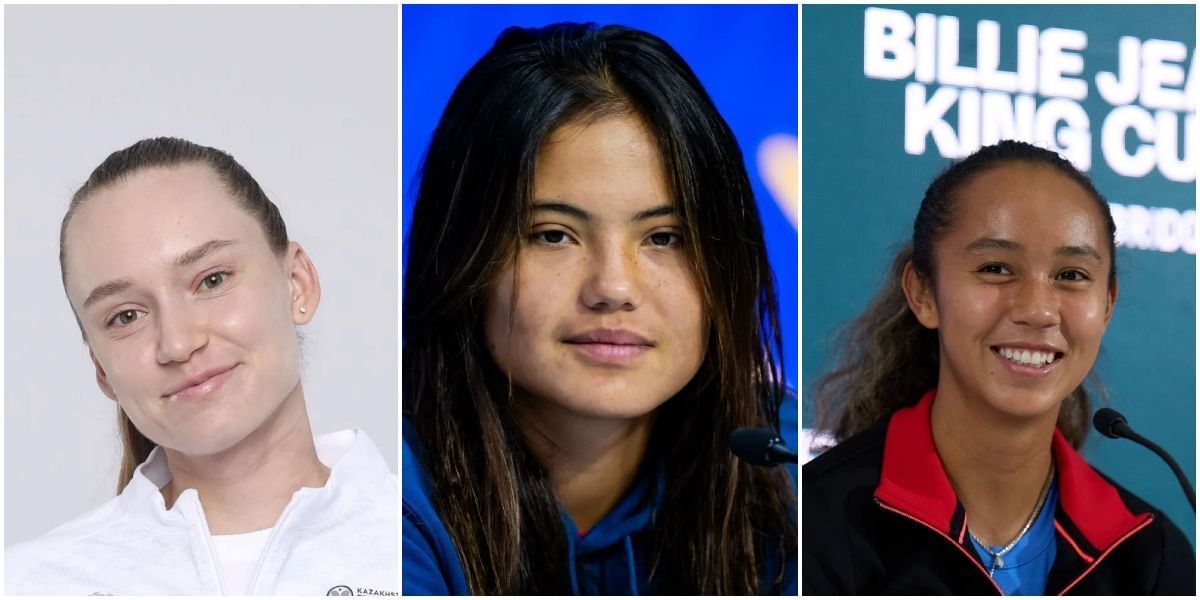 Elena Rybakina. Emma Raducanu and Leylah Fernandez