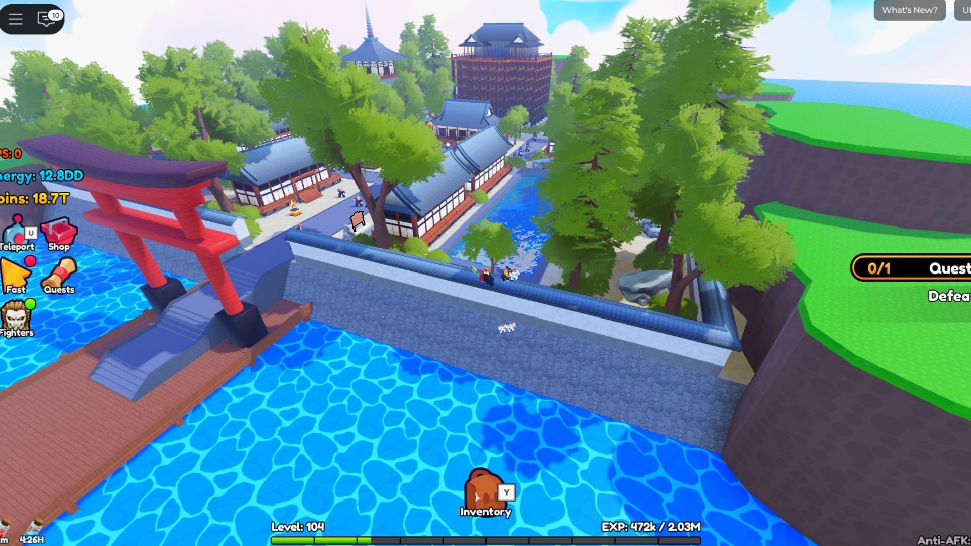 World 4 of Anime Eternal is titled Cursed School (Image via Roblox)