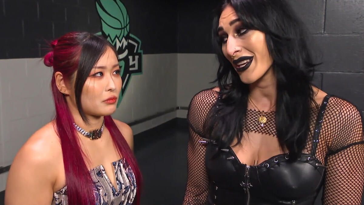 IYO SKY and Rhea Ripley backstage on RAW (Pictures Courtesy: WWE.com)