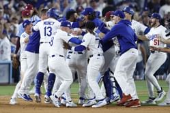 Tommy Edman’s wife Kristen, Tyler Glasnow’s fiancée Meghan, and Dalton Rushing’s girlfriend Kaitlyn react to Dodgers clinching NLCS berth