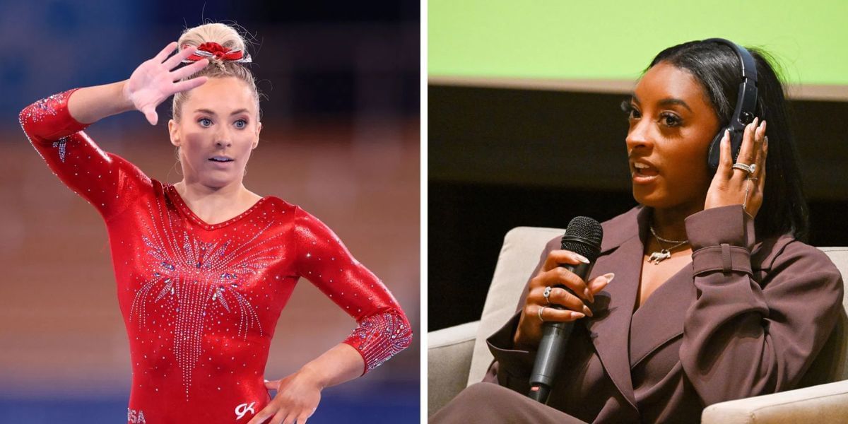 MyKayla Skinner and Simone Biles. (Images by Getty)