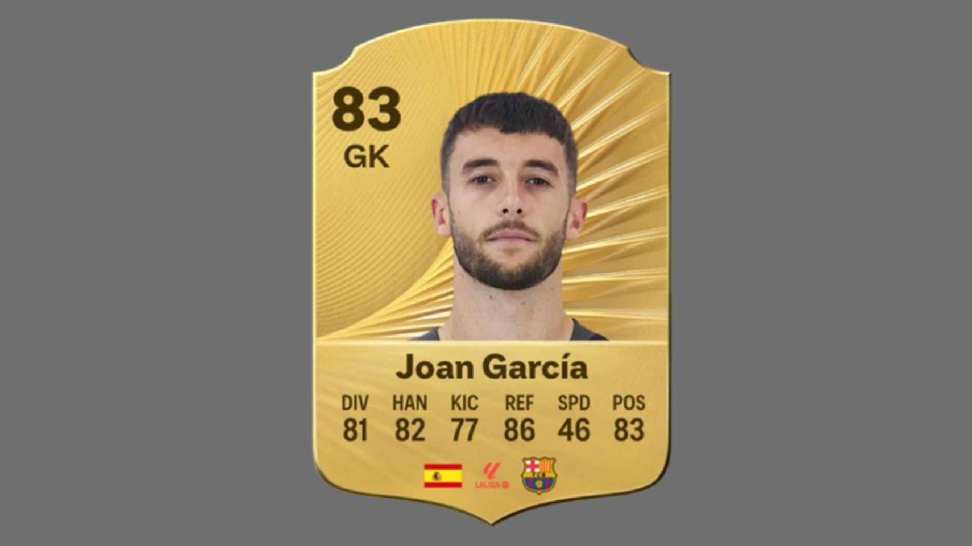 Joan Garcia will get game time to improve his abilities (Image via EA Sports)