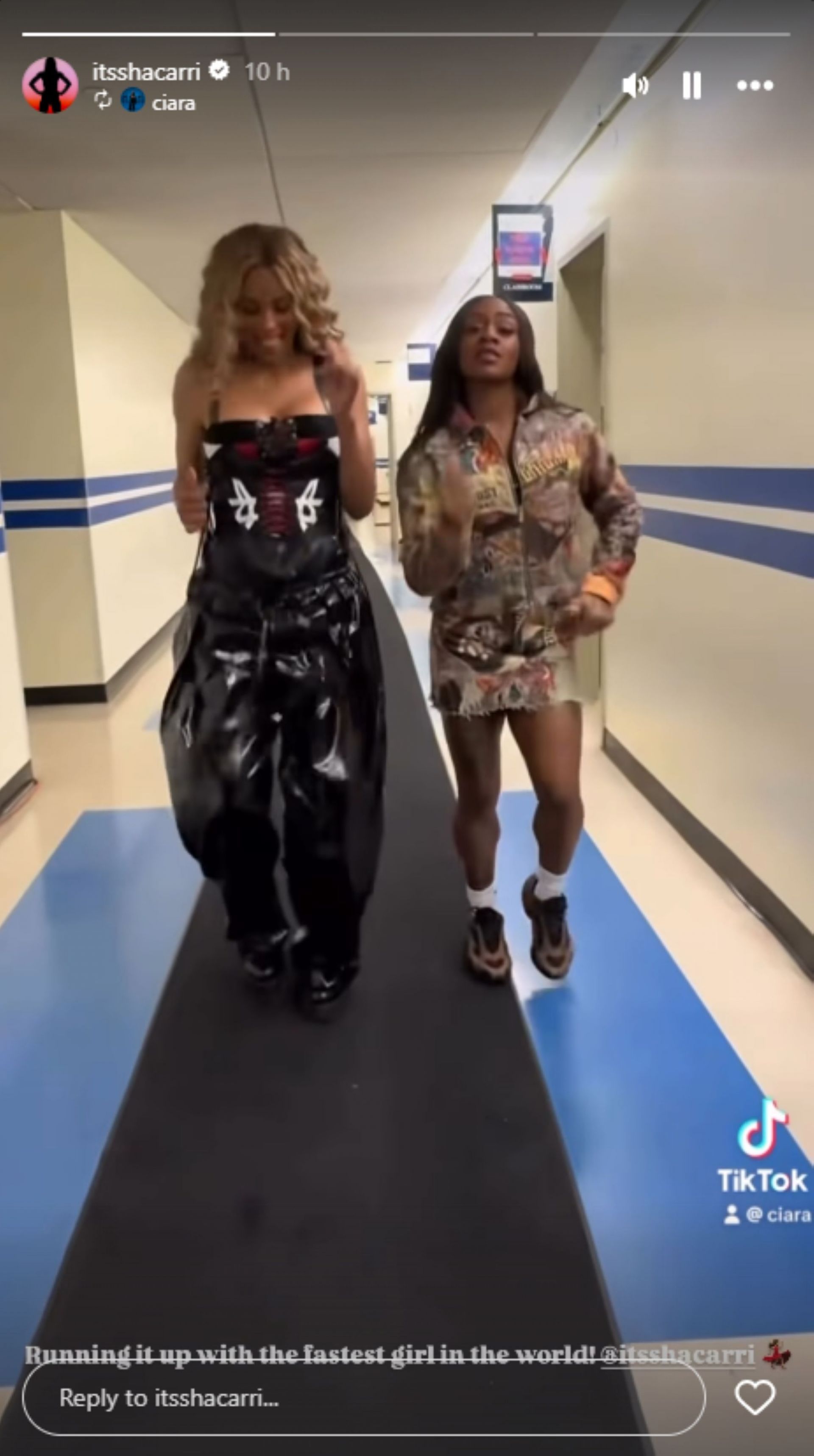 Richardson and Ciara hop onto a trend; Instagram - @itsshacarri